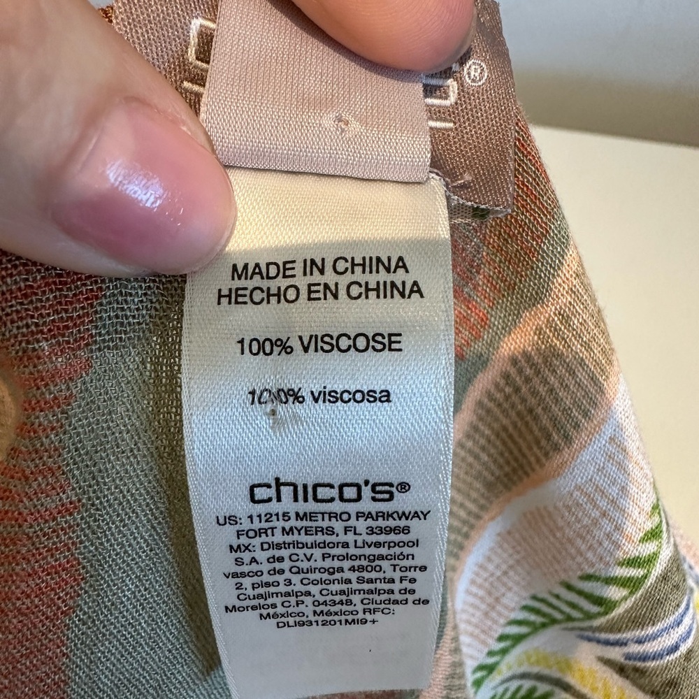 Chicos Tropical Print Kimono - Picture 8 of 8